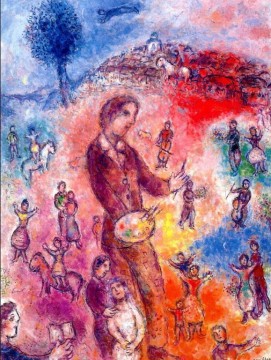 Artista en un festival contemporáneo Marc Chagall Pinturas al óleo